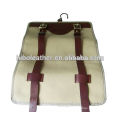 Canvas and Leather Travel Laundry Bag hanging Toiletry bag